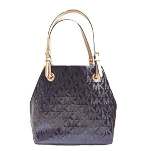 Pristine Michael Kors Jet Set Tote in Mirror Metallic Black